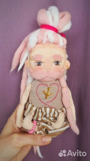 Бородач путешественник (кукла ручной работы)