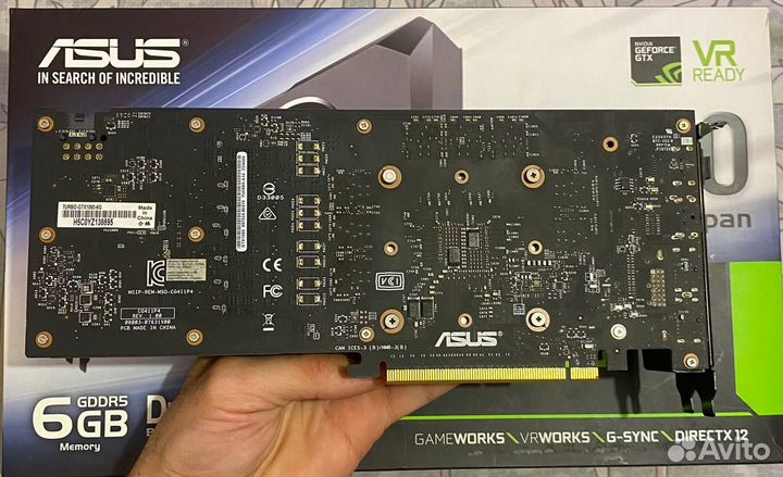 Видеокарта gtx 1060 6gb asus turbo