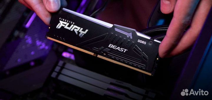 Озу Kingston fury Beast Black RGB 16 гб