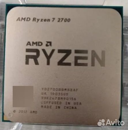 Центральный процессор, CPU AMD Razen 7-2700
