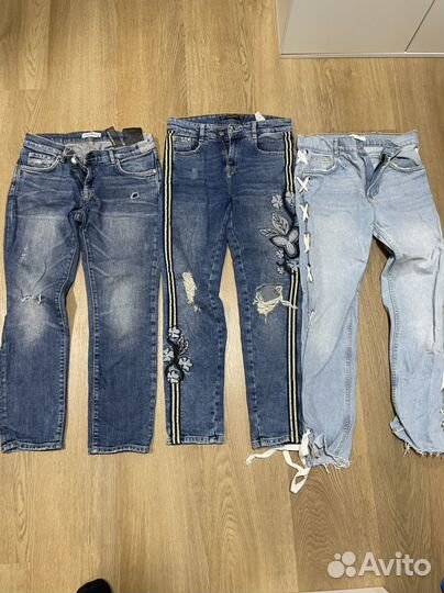 Джинсы брендовые zara пакетом 34