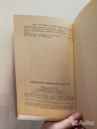 Промышленное цветоводство на юге. 1980 год