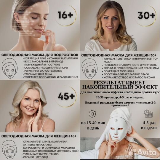 Омолаживающая LED маска