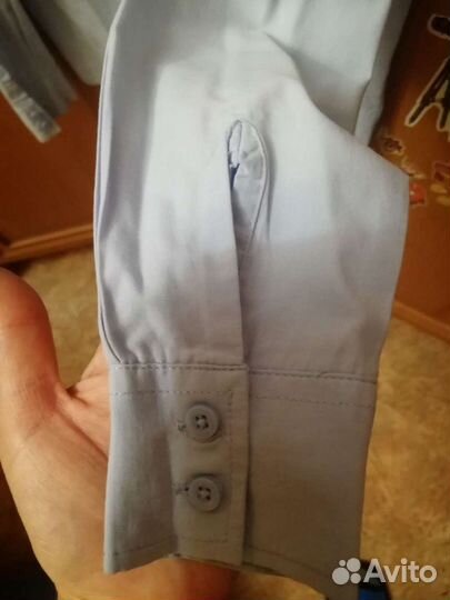 Рубашки для мальчика белые и голубые, 122-140см