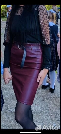 Кожаная юбка