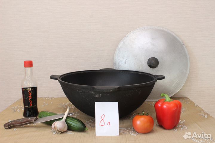 Казан 8, 12 литров из чугуна