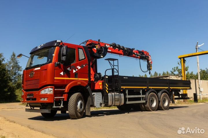 Бортовой грузовик FAW 3250 с КМУ Sunhunk, 2024