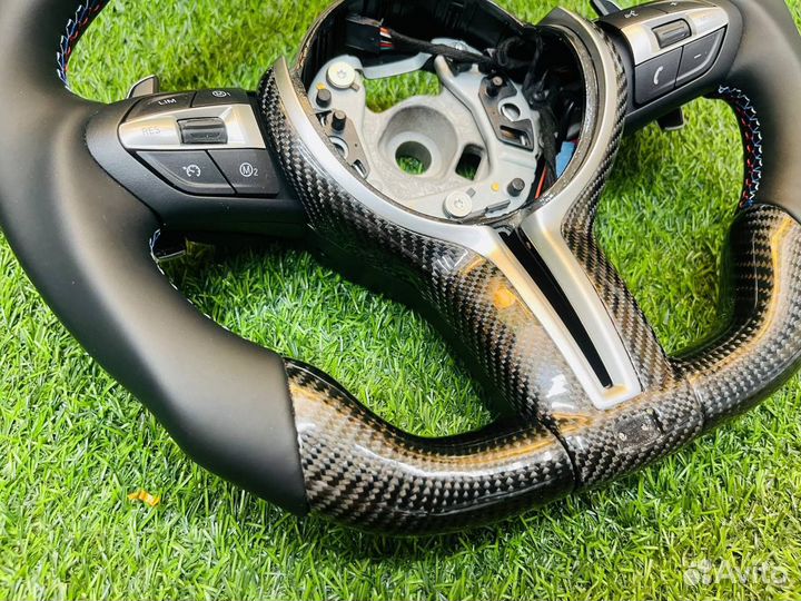 Руль BMW F01 F06 F10 карбон без подогрева