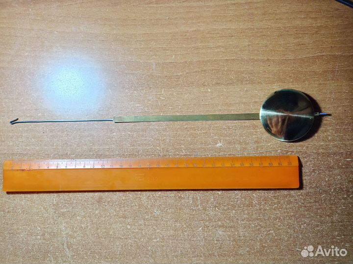 Маятник старинных часов, ходиков, латунь