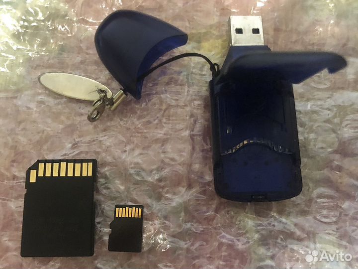 Micro sd SanDisk 2gb с переходником на sd,usb