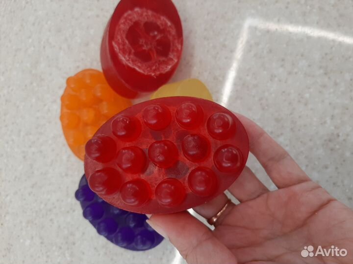 Массажное мыло с люфой ручной работы