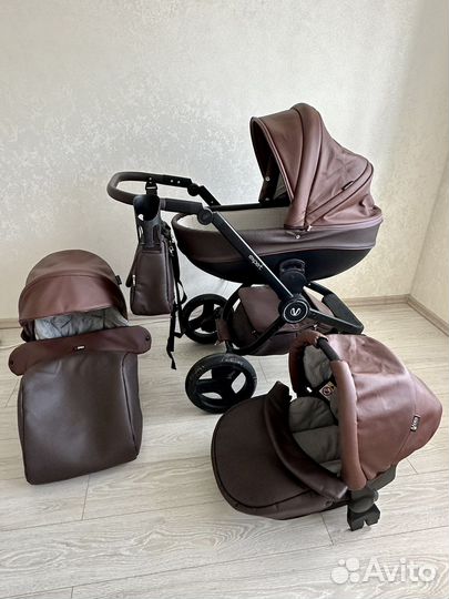 Коляска Verdi mirage 3 в 1. Экокожа