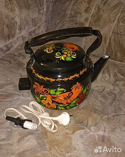 Чайник электрический с росписью Винтаж раритет