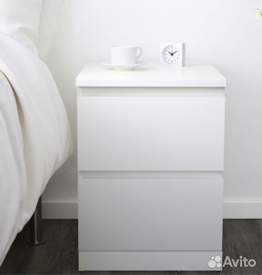 Тумбочка Plats 2 ящ,плавное закрывание.стиль икеа