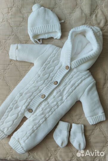 Тёплый комплект конверт на выписку