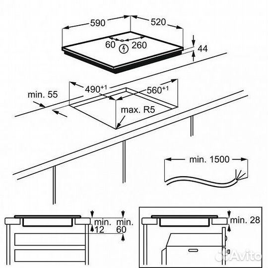 Варочная поверхность electrolux CIL61443C