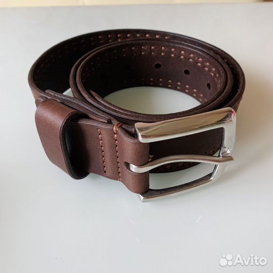Мужской кожаный ремень ручной работы