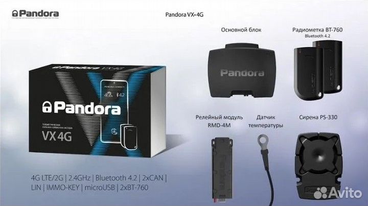 Автосигнализация с автозапуском Pandora VX 4G V2 G