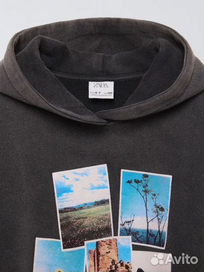 Новая Толстовка худи на рост 164 zara