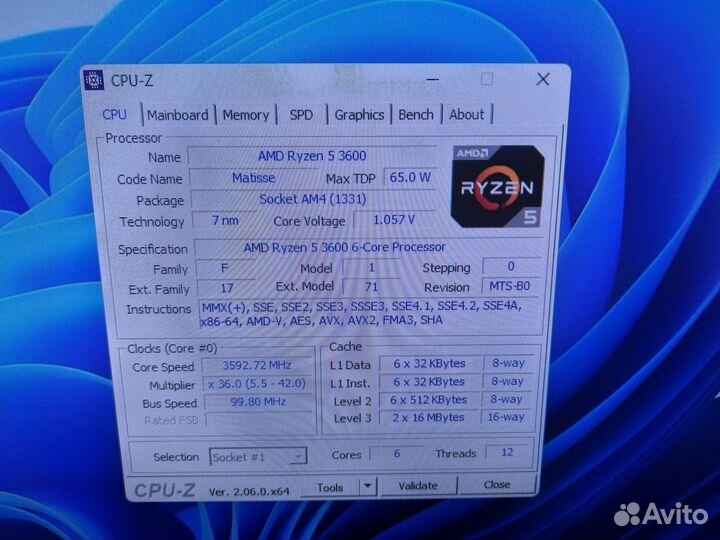 Игровой пк Ryzen 5 3600/16Gb/RTX 3060 12GB