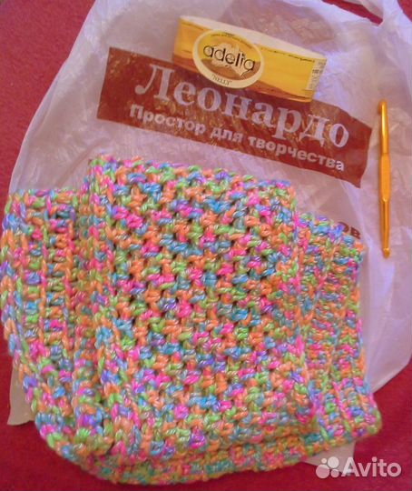 Шарф снуд женский Радужный с переходами