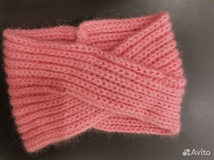 Повязка на голову из пуха норки