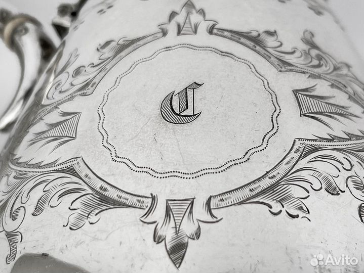 Чайное трио, Англия, серебрение, 1860 гг