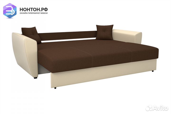 Диван выкатной Фортуна New коричневый / бежевый