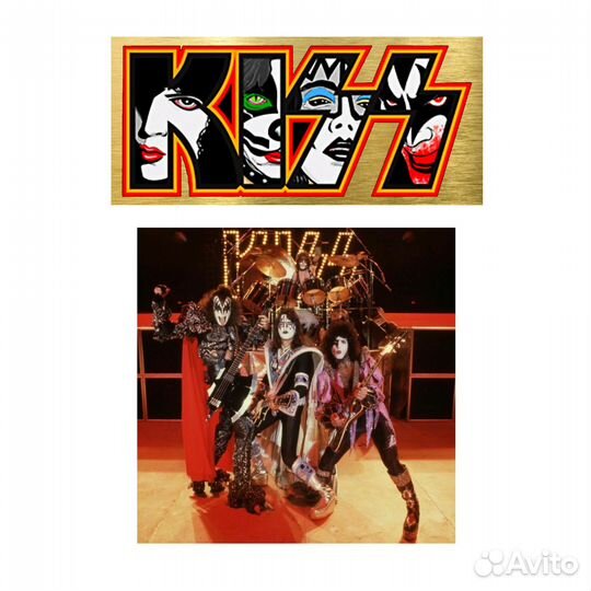 Kiss Dynasty золотой винил в рамке в вариациях