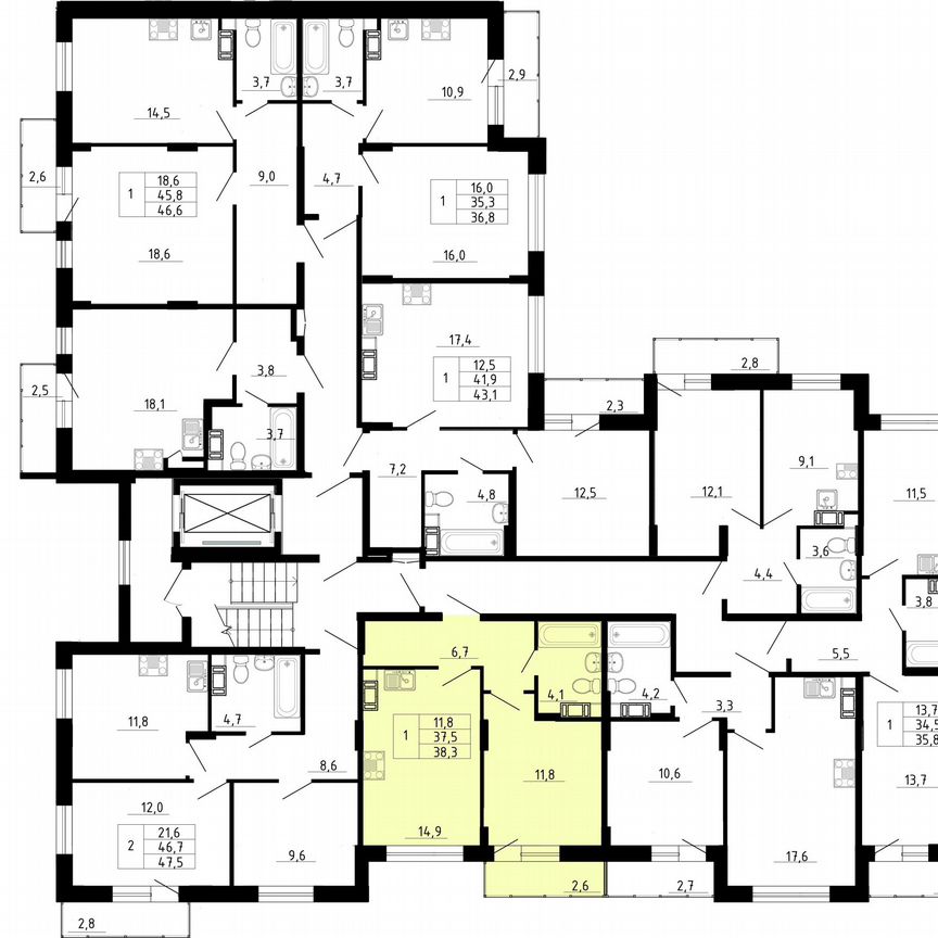 1-к. квартира, 37,5 м², 7/8 эт.