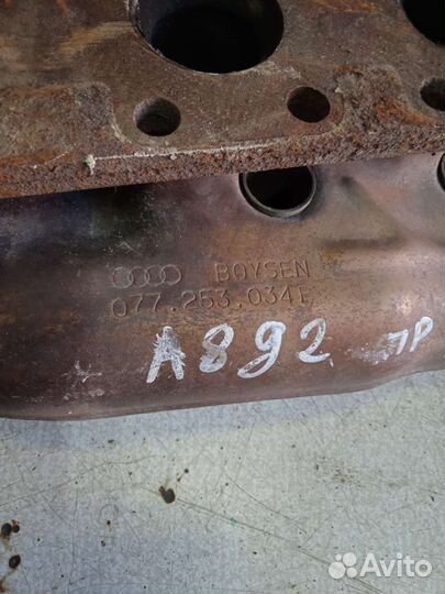 Выпускной коллектор правый audi a8 d2 ауди а8 д2