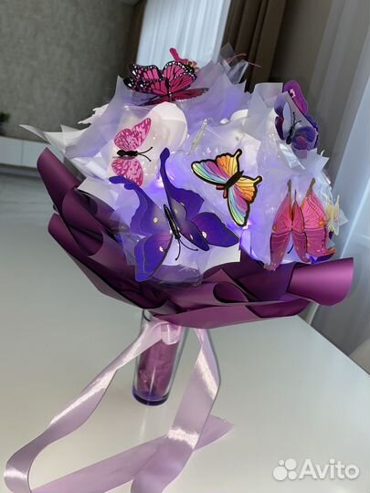 Букет из бабочек букет ночник святящийся букет