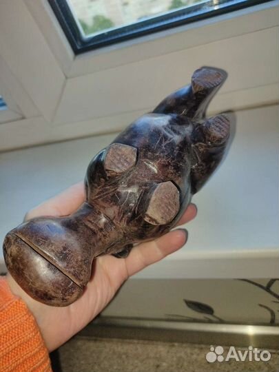 Статуэтка бегемот из Африки, дерево