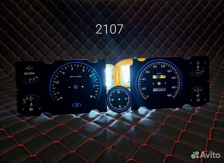 Накладка комбинации приборов на Ваз, пересвет