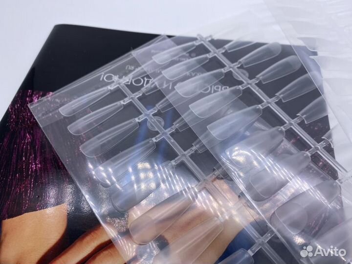 Гелевые типсы для наращивания ногтей 1 пластина