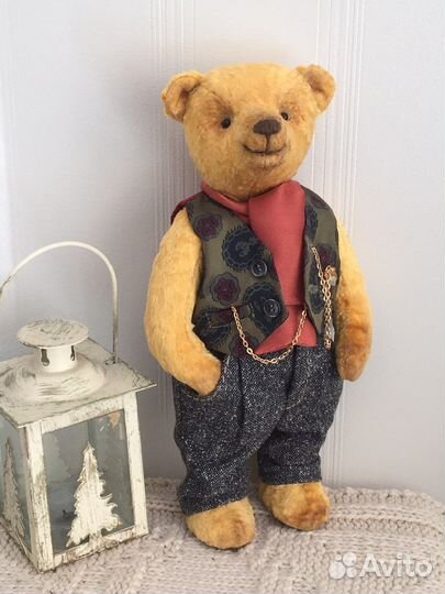 Медведь в технике Тедди,ручная работа