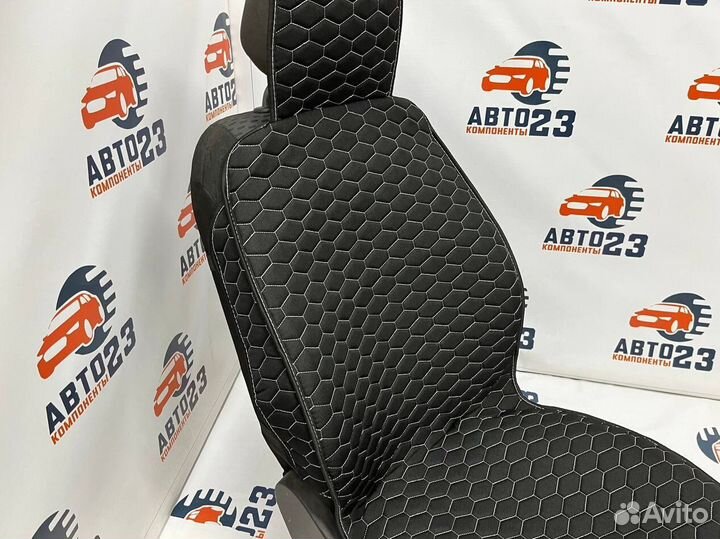 Накидки на сидения универсальные (белая строчка)