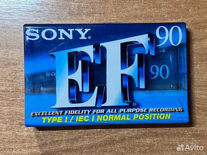 Кассета sony EF 90 (C-90EFB) запечатанная