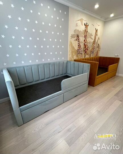 Детская кровать с мягкими бортиками на заказ