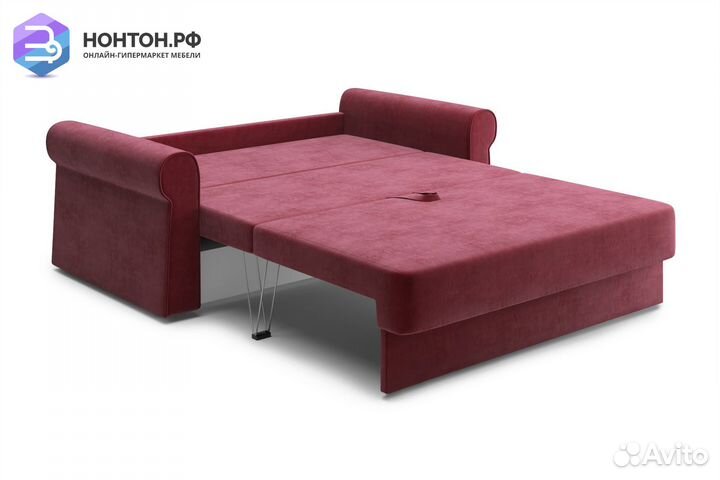 Диван еврокнижка Лира бордовый