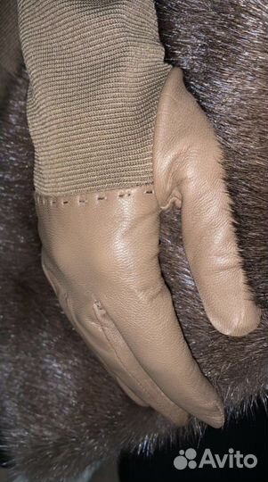 Перчатки высокие женские кожаные eleganzza