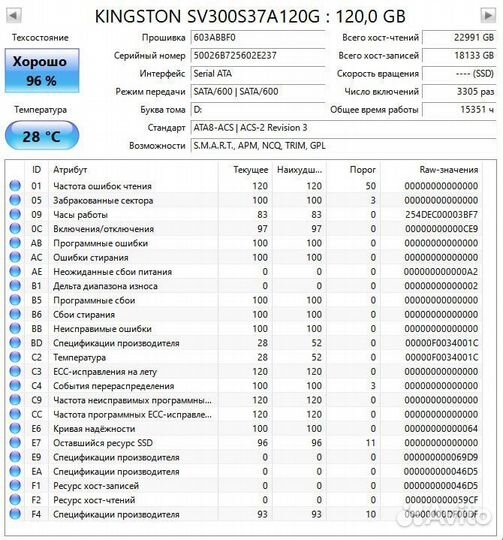 SSD Kingston V300 120G