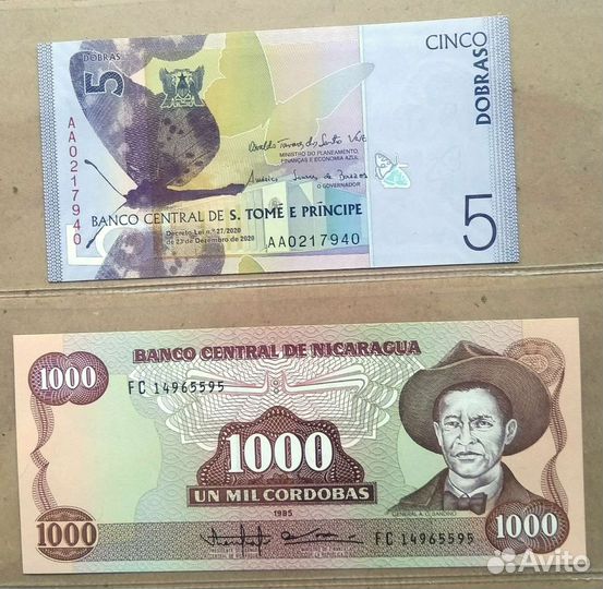 Иностранные банкноты, деньги мира, боны, купюры