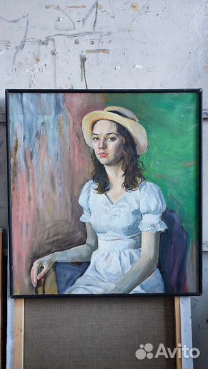 Портрет девушки маслом
