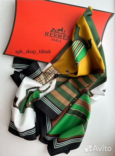 Платок Hermes green