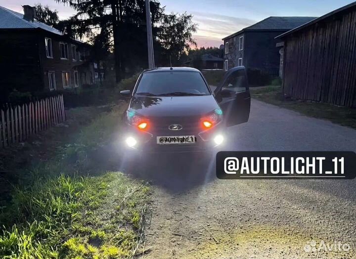 Светодиодные led птф 70W двухрежимные Lada,Renault