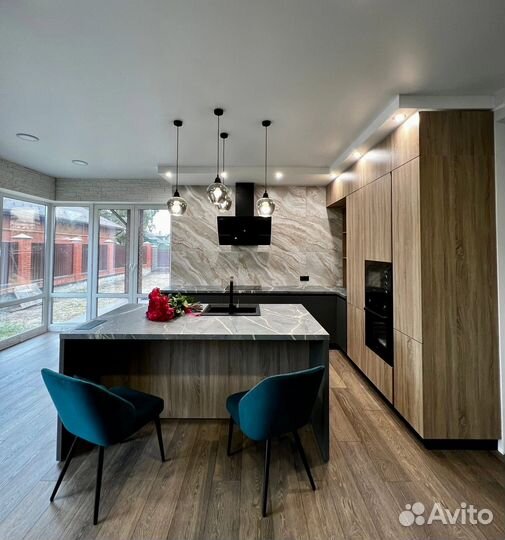 Прямая кухня на заказ. Производство в Челябинске