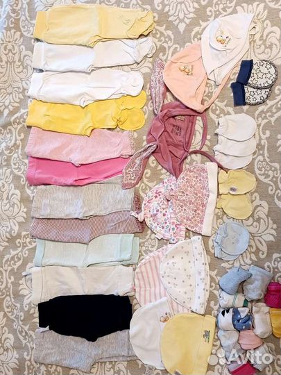 Одежда для девочки 0-12 мес пакетом