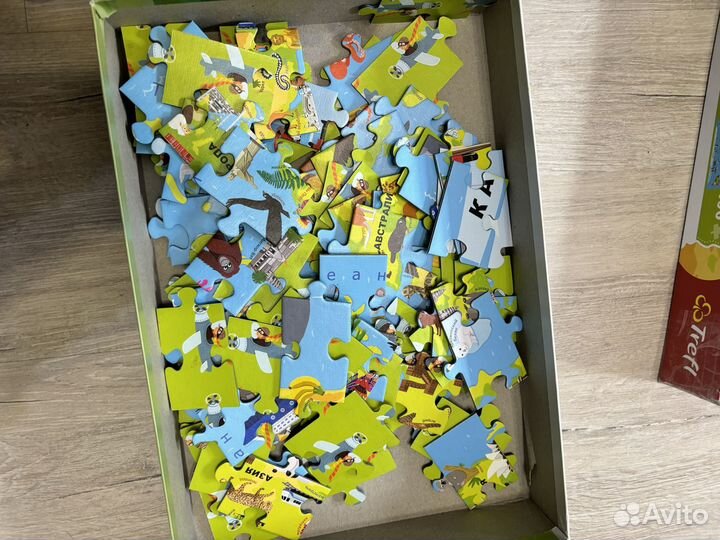 Пазлы карта мира 100 деталей