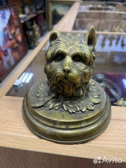 Бронзовая чернильница 